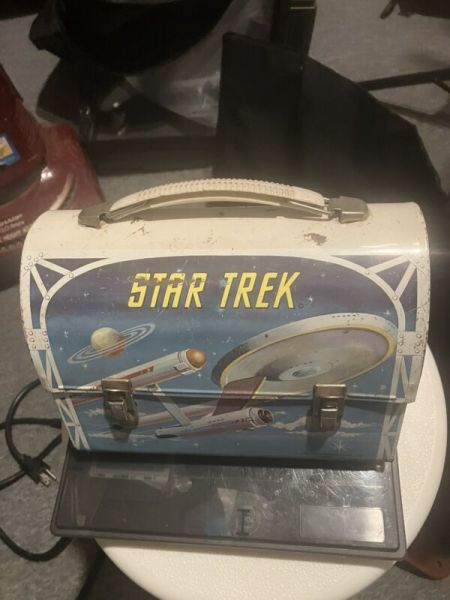 1968 Star Trek Dome Lunch Box & Thermos * Vintage *  Lunchbox Space tin kit pail