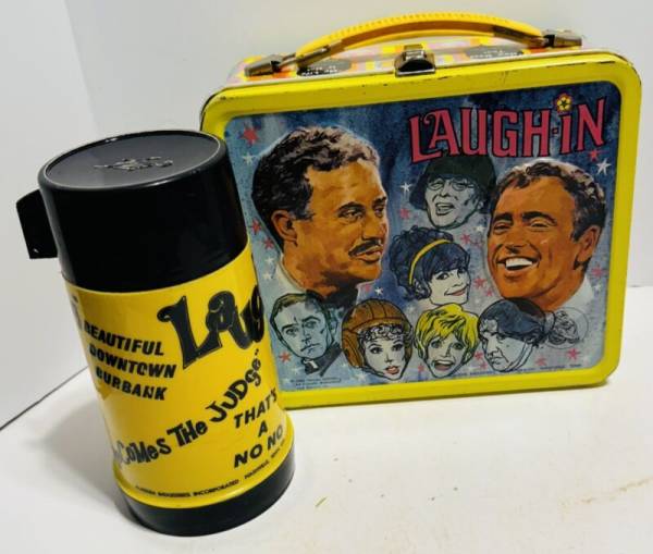 Vintage 1968 Laugh-In Metal Lunchbox & Thermos