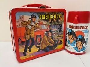 VINTAGE EMERGENCY! LUNCHBOX AND THERMOS