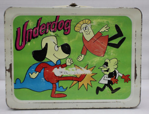 Vintage Rare 1998 Underdog Metal Tin sold Large Lunch Pail Box Lunchbox Kids Cartoons