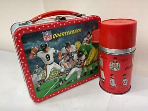 NFL National Conference Metal Lunch Box Thermos Brand 1978 USED
