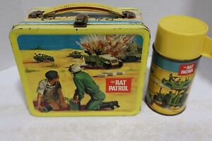Very Nice! Vintage 1967 The Rat Patrol Aladdin TV Show Lunchbox And Thermos