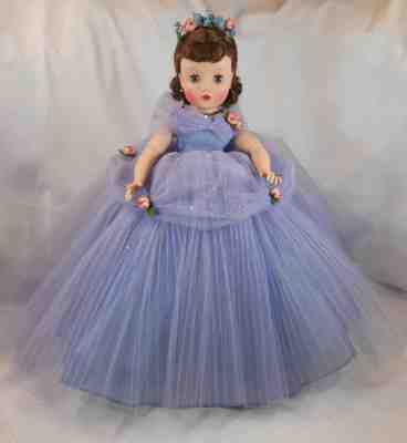 VHTF 1960 Vintage Madame Alexander ELISE #1730 PLEATED CORNFLOWER TULLE