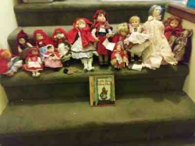 Lot 15 Red Riding Hood Dolls Effanbee Madame Alexander Good Kruger ++ 