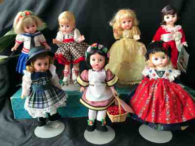 7 Madame Alexander Dolls 8" Car Hop Cherry Girl Ann Estelle Red Boy in Box #5