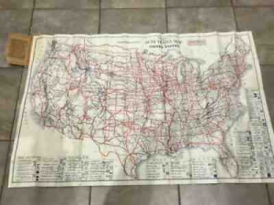 Antique Rand McNally Auto Trails map, continental USA