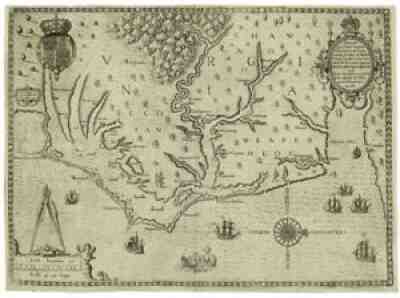 John White's Map of Virginia From 1590