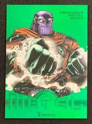 2013 Marvel Fleer Retro PMG #39 THANOS Green Precious Metal Gems Insert Card /10