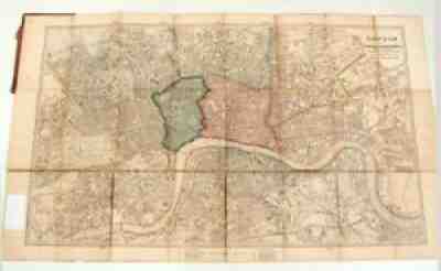 Antique Postal Sub-Divisions MAP of LONDON by Edward Stanford c.1875