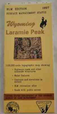 USGS BLM edition topo map Laramie Peak Wyoming Surface Management Status 1997