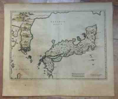 JAPAN COREA 1655 WILLEM BLAEU UNUSUAL LARGE ANTIQUE ENGRAVED MAP 17e CENTURY