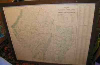 1950s PIEDMONT HUNT CLUB MAP MIDDLEBURG ORANGE COUNTY VIRGINIA FOX HUNTING