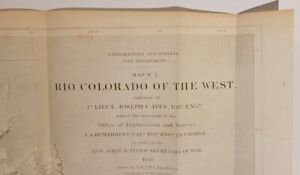 Antique 1858 Map No. 2. Rio Colorado of the West Grand Canyon Ives Egloffstein