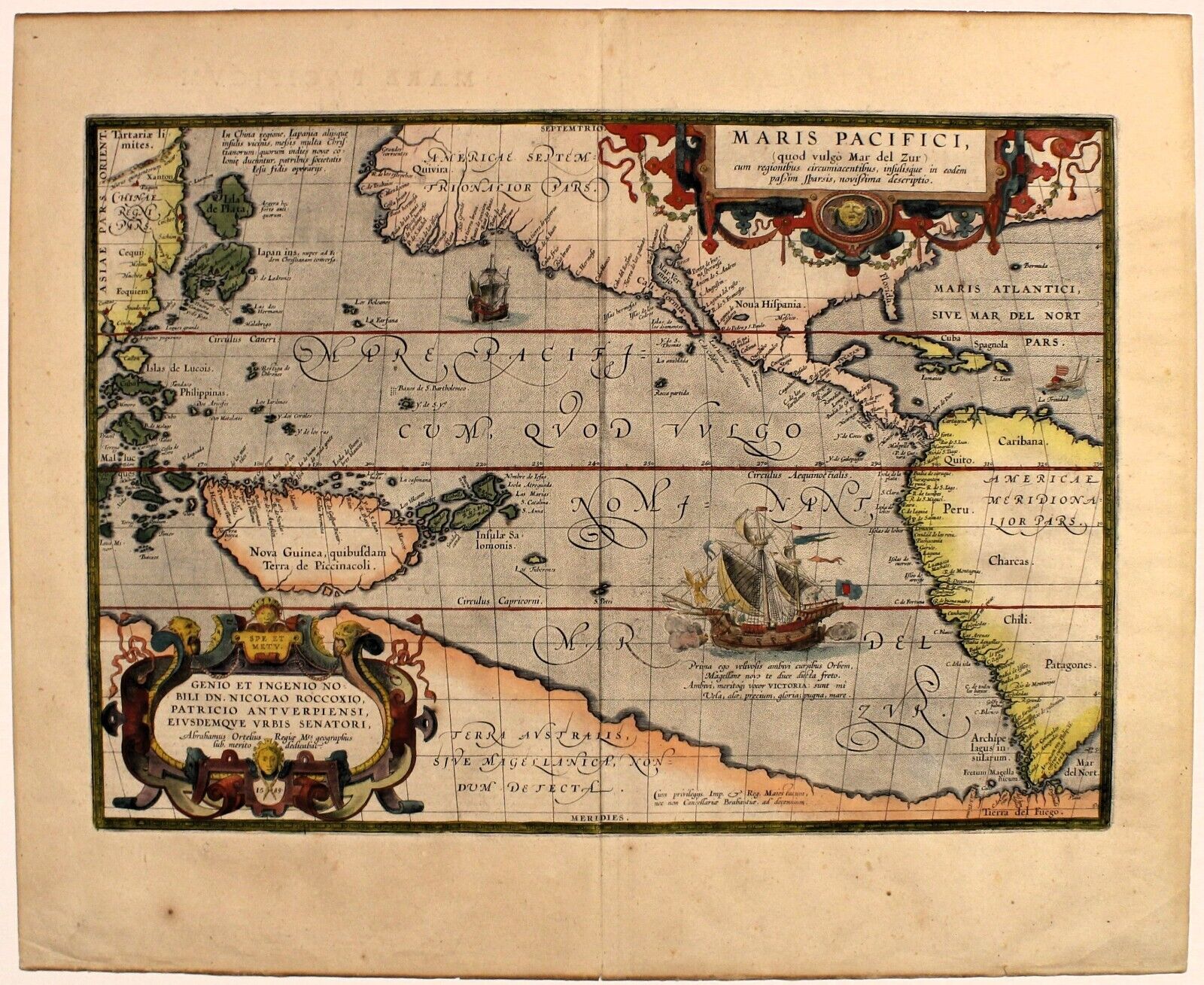 5 map 1589 MARIS PACIFICI, 1633 FLORIDA, 1552 NORTH, 1584 LA FLOR, 1554 Typus