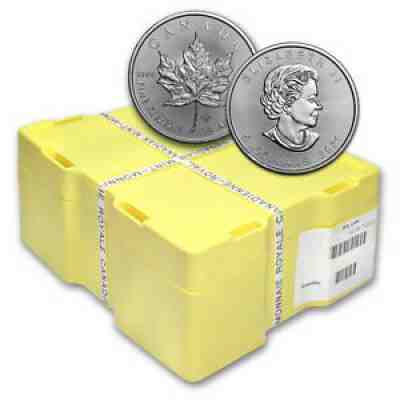 2021 1 oz Silver Maple Leaf BU - Monster Box of 500 Coins .9999 Fine Silver