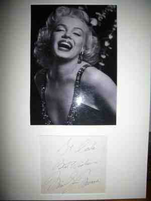 * MARILYN MONROE * SCARCE AUTHENTIC HAND SIGNED VINTAGE ORIGINAL AUTOGRAPH 1959s