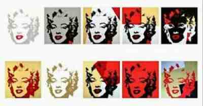 Andy Warhol Golden Marilyn Monroe Sunday B. Morning 10 pc Suite Serigraph Pop