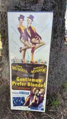 Gentlemen Prefer Blondes Marilyn Monroe and Jane Russell Poster - Size 14 x 36