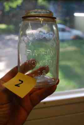 MIDGET MASON'S FRUIT JAR PATENT NOV 30 58 DATE ERROR RB# 1836 CLEAR COLOR