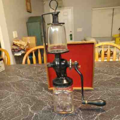 UNIVERSAL # 24 LANDERS FRARY Coffee Grinder w/KNOX Mason Jar + original jar