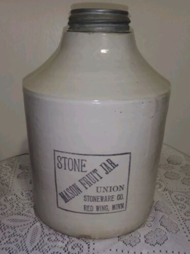 Rare Red Wing Union Stoneware Co Mason Fruit Jar 1 Gallon Redwing Minnesota