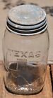 Super Rare Texas Mason Quart Canning Jar #1 Made Only 1 Year in Palestine, Texas