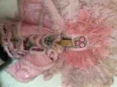 Mardi Gras Indian custom for a 5 year old color pink in great conditionÂ 