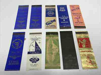 10 Rare Vintage Matchbook Covers Military. US NAVAL HOSPITAL KEY WEY WEST gmg