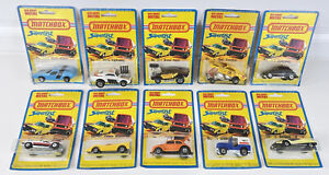 Original Matchbox Superfast Roman Numeral Lot Complete Set Diecast Blister Cards