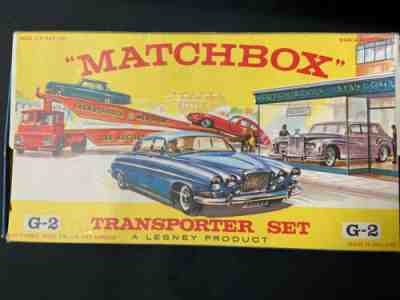 Matchbox Lesney Major Pack G2e Giftset 1967 Car Transporter Set MINT