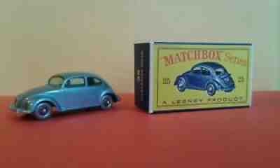 MATCHBOX VW BEETLE LESNEY 25b VOLKSWAGEN 1200 SEDAN D1 BOX PEMBROKE ABBEY NrMINT