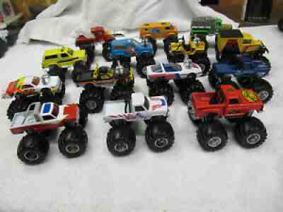 VINTAGE MATCHBOX SUPERCHARGERS DIECAST MONSTER TRUCKS Lot Of 14 Big Foot Hog Ko