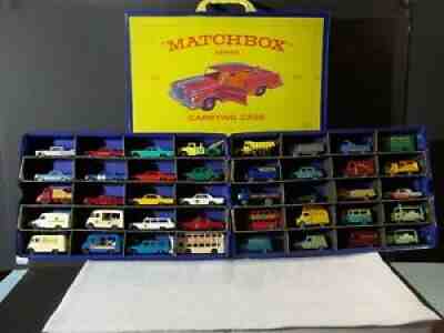 Vintage Original Matchbox 40-Car Carrying Case with 40-1950s & 1960s Cars NM