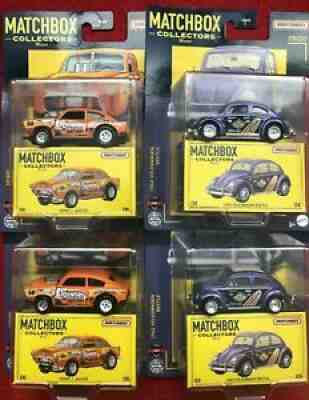 Matchbox Collectors 1/64 Henry J Gasser and 1962 Volkswagon Beetle Lot of 4