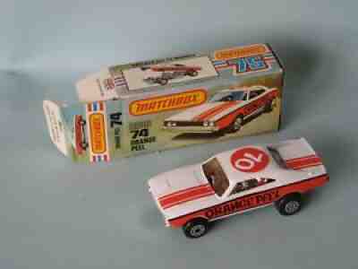 Lesney Matchbox 74 Orange Peel Dodge Dragster RARE USA Picture Box 75mm