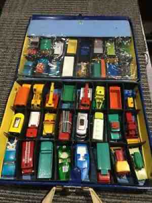 Lot of 73 Vintage 60s-1970s Lesney Matchbox Car 1966 Collector Case EXCELLENT
