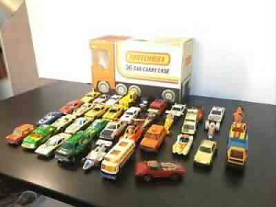 lot of 37 vintage hot wheels matchbox cars with case 1970s redline Corvette