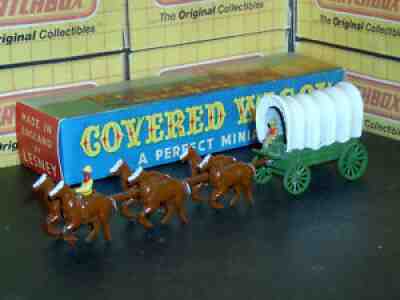 Matchbox Moko Lesney Covered Wagon & Horse Team no barrels 1955 NM ...