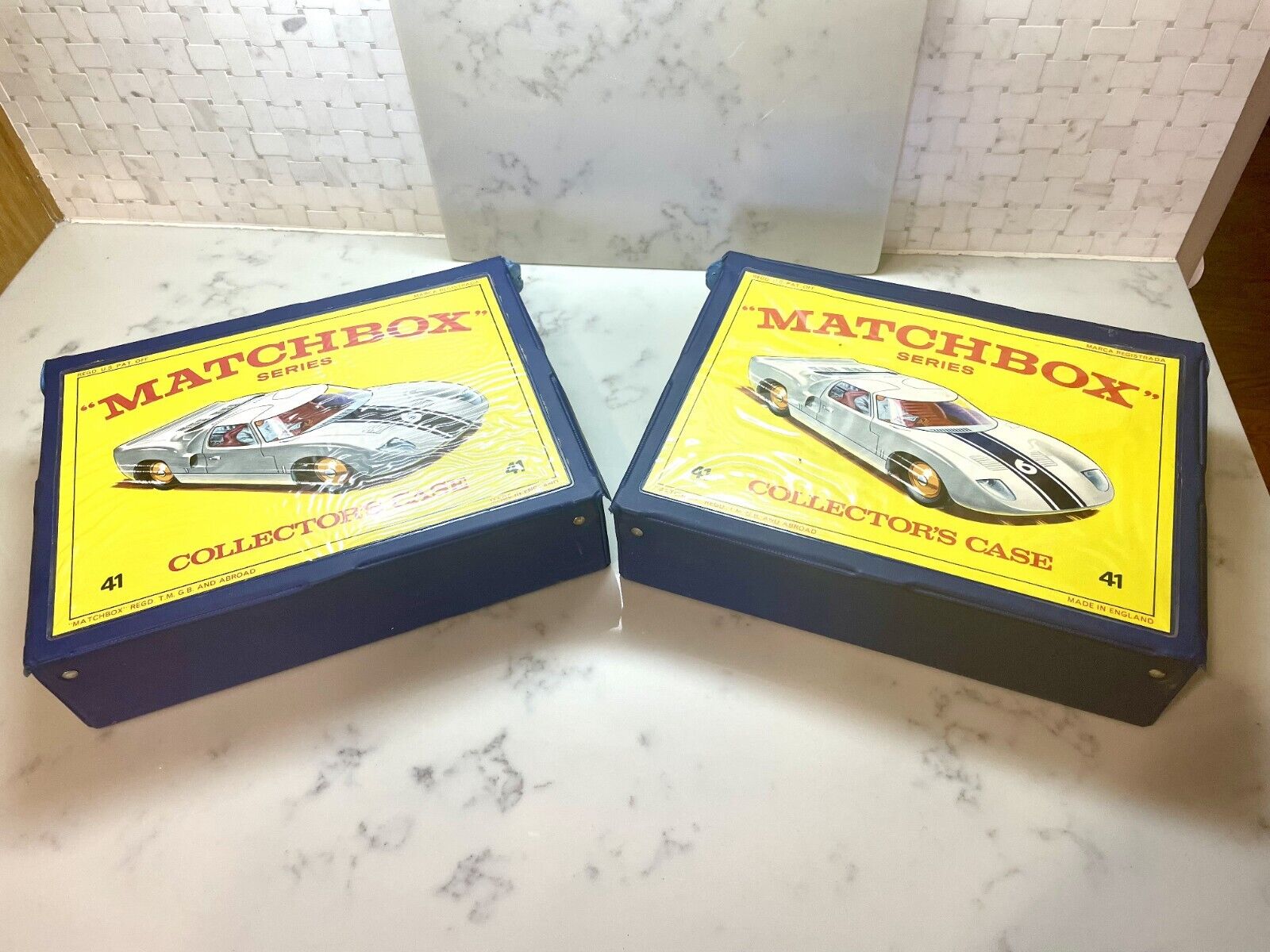 Lot of Vintage UK 1958 - 1966 Matchbox Car #41 full set of 78 cars and 2 case