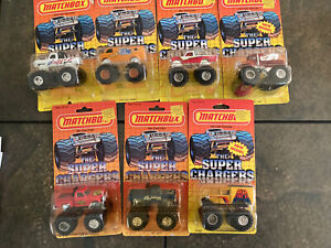 Matchbox Complete Set of Super Chargers Monster Trucks MOC from 1985