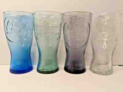 Complete Set of 4 Vintage Retro McDonalds Shake Glasses 1948 1955 1961 1992