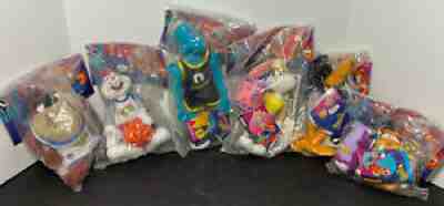 McDonalds 1996 Original Space Jam Plush Toys COMPLETE SET of 6 SEALED