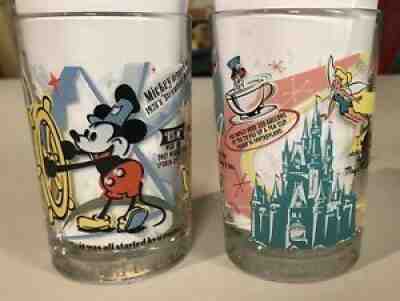 2 McDonalds Walt Disney World 100 Years Of Magic Glasses Steamboat Magic Kingdom