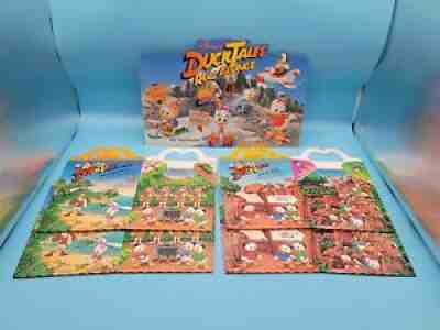 McDonalds Happy Meal Box Duck Tales LOT of 4 boxes + Applause Toy Advertising!