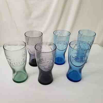 McDonald's Through The Years Retro Soda Fountain Glasses (6) '48 '55 '61 EUC