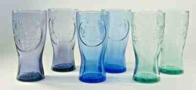 Retro McDonalds Shake Glasses 1948 1955 1961 Set of 6 Purple Green Blue