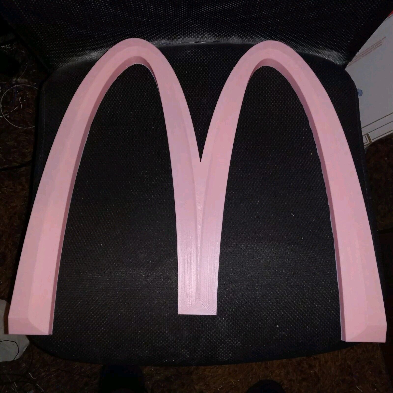 25 Inch PINK McDonald’s Big “M” 3D Advertising Sign Golden Arches 3D Printed