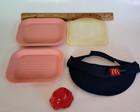 New ListingSPECIAL ORDER ~ McDonalds Kids Visor, Red Topping, 2 Pink Trays, Salad Clear Top
