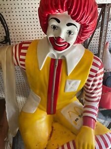 Original Ronald McDonald Life Size Vintage Statue Legs Crossed Sitting