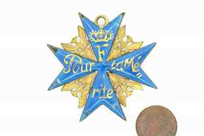 ANTIQUE FREDERICK II PRUSSIAN MILITARY ORDER POUR LE MÉRITE BLUE MAX MEDAL